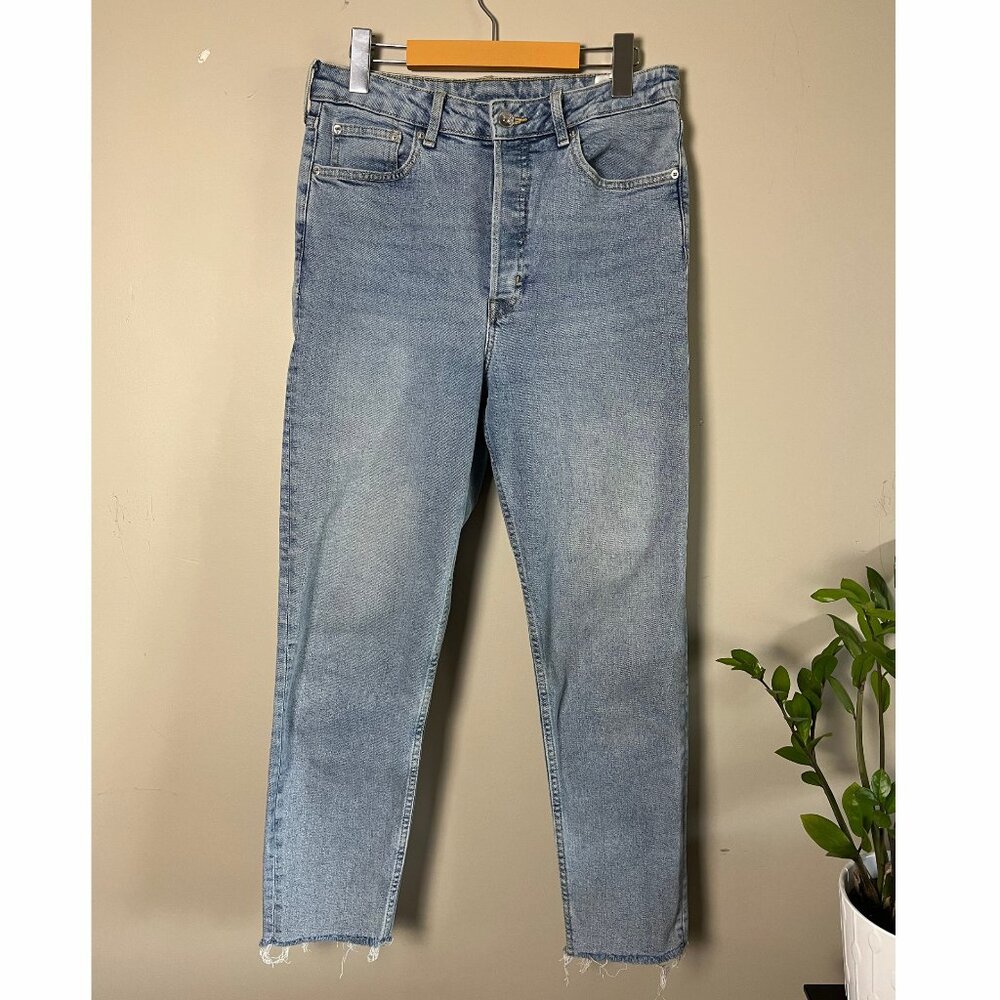 H&M Divided Button Fly Distressed Hem Jeans - Size 10  Gently worn H&M Divided